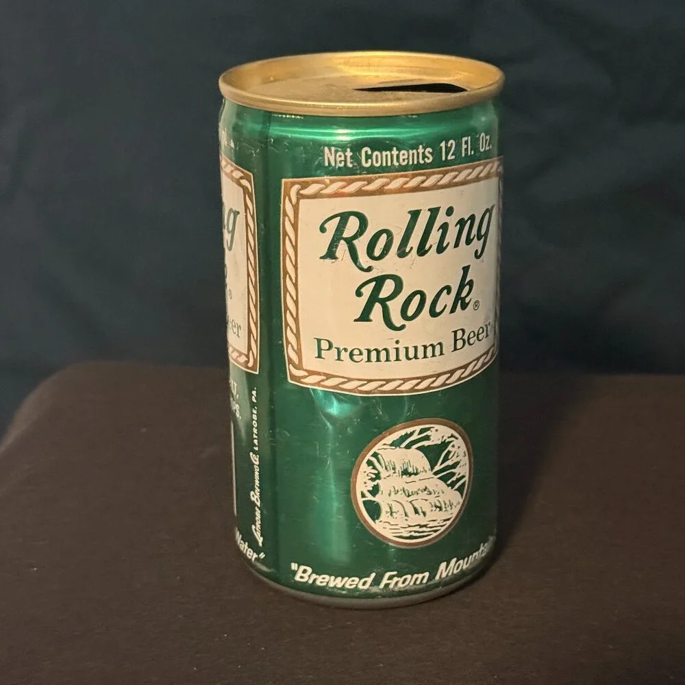 Rolling Rock Premium  vintage Beer can